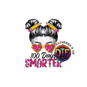 Woman with heart glasses and pencils hair.