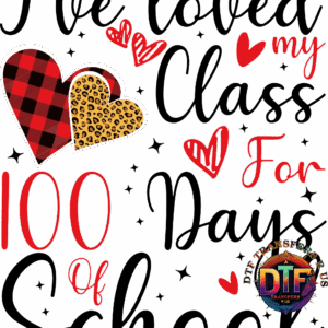 Hearts with "100 of my love" text.
