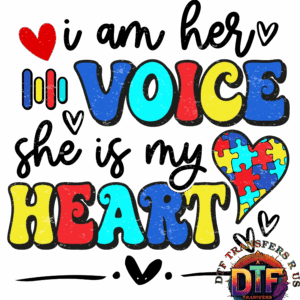Colorful 'Voice Heart' text with puzzle heart.