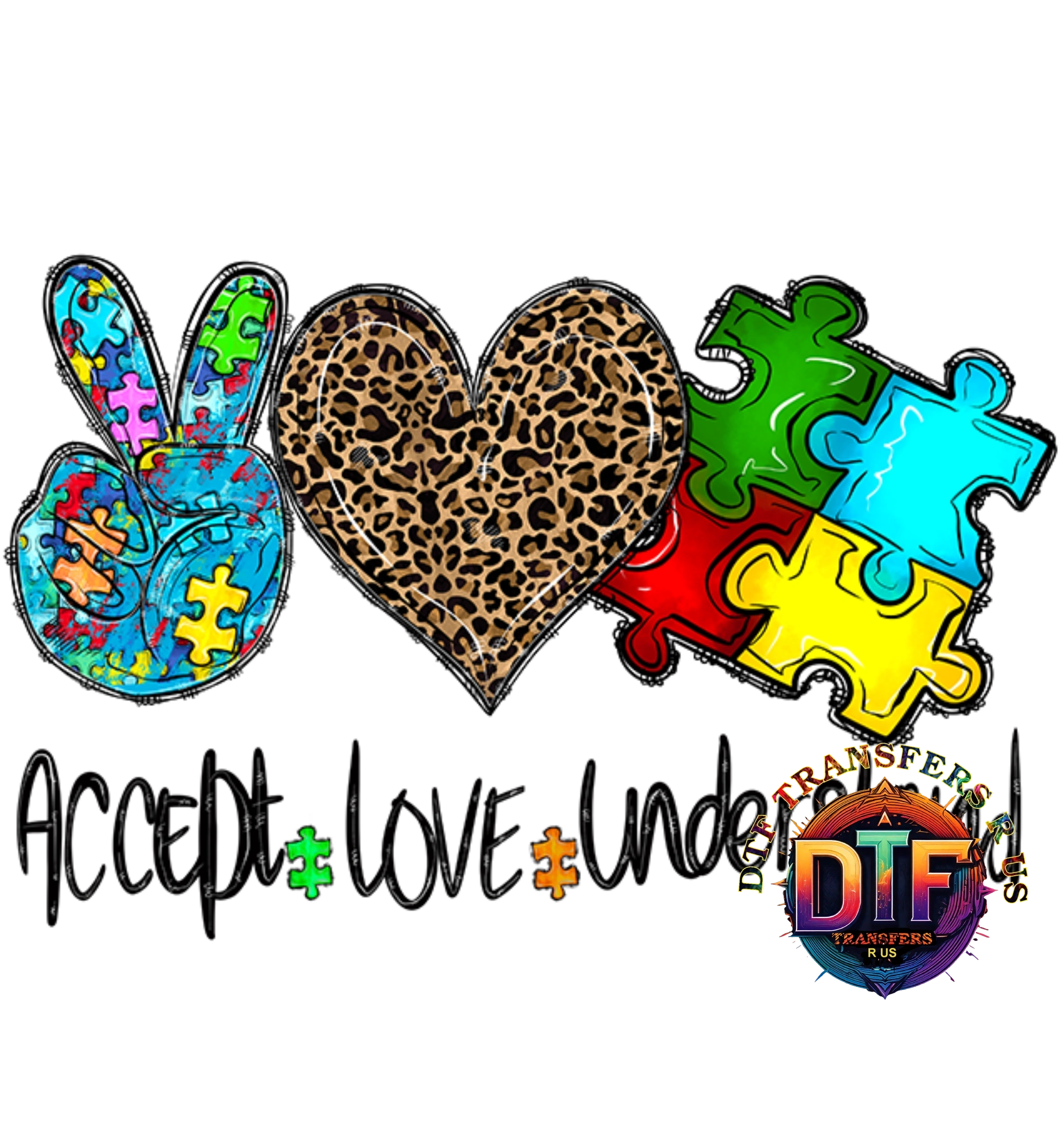 Autism Awareness Month DTF Transfers