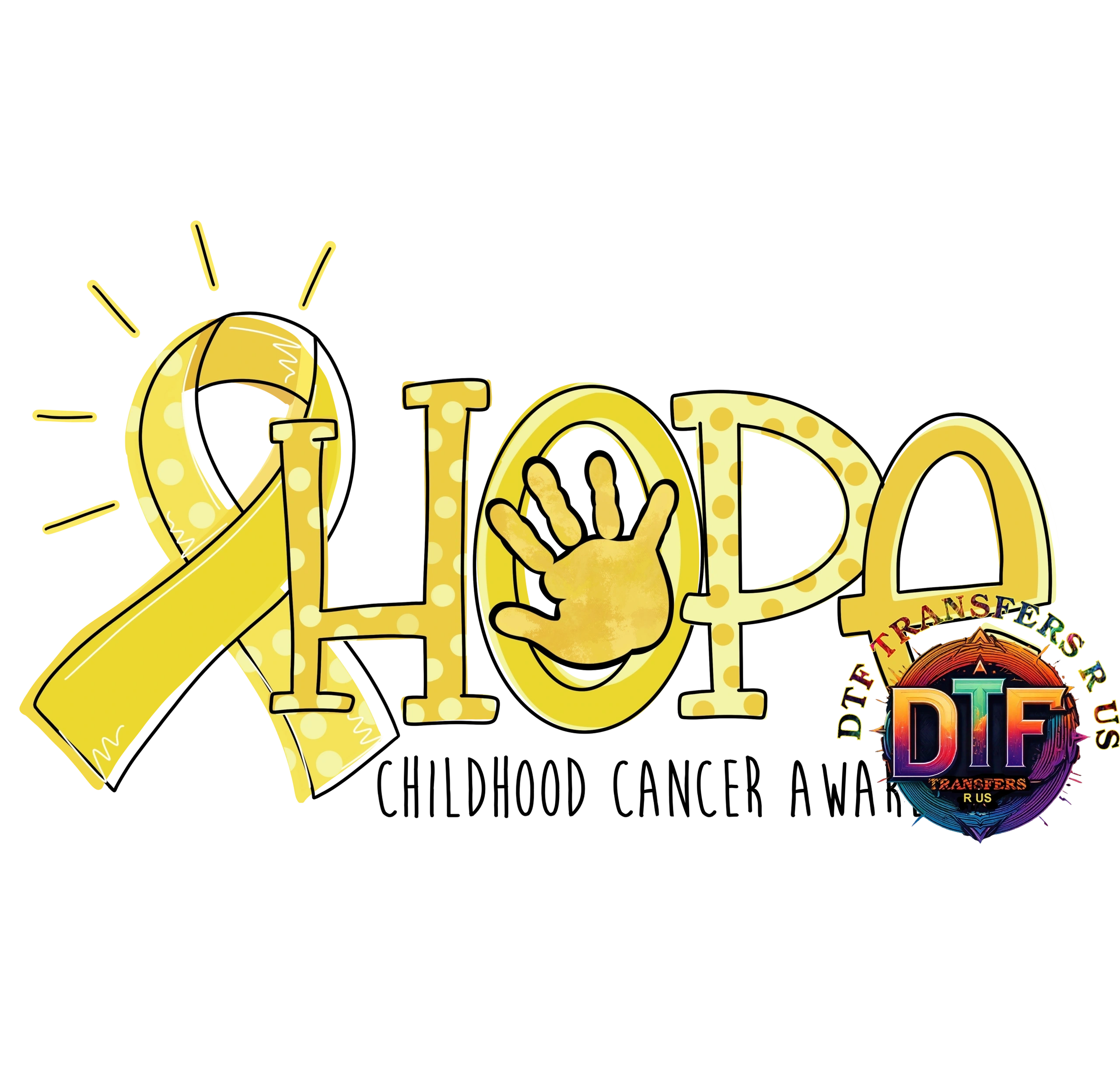 Childhood Cancer Awareness Month DTF Transfers