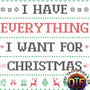 Christmas-themed design with "EVERYTHING" in red.