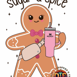 Gingerbread figure with rolling pin and tumbler.