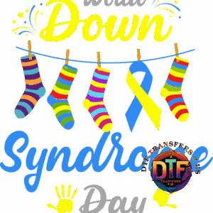 World Down Syndrome Day with colorful socks.