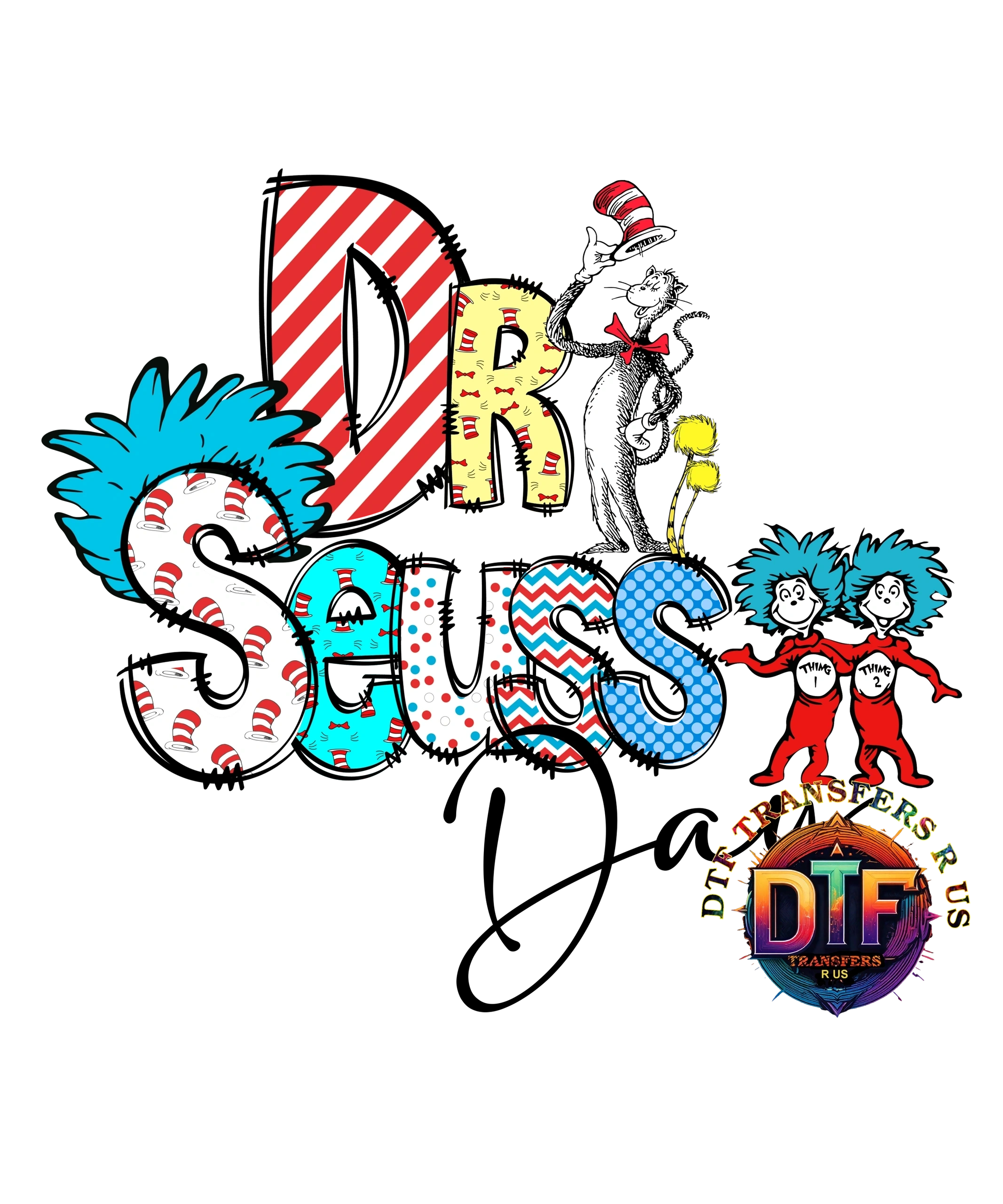 Dr. Seuss DTF Transfers