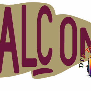 Falcons text with DTF Transfers logo.