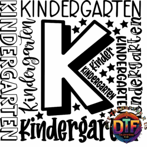 Colorful DTF Transfers Plus logo on black background.