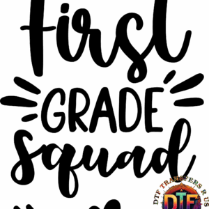 Colorful "DTF" logo with rainbow text.