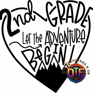 Colorful "DTF Transfers R Us" logo design.