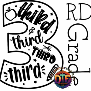 DTF Transfers R Us colorful logo design.
