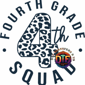 Fourth Grade Squad with leopard print design.