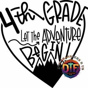 Colorful "DTF Transfers R Us" logo design.