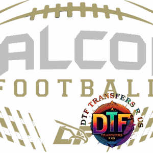 Falcon Football logo with colorful emblem.