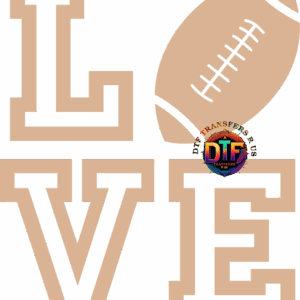 Love with a football theme design.