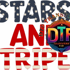 Stars and Stripes with colorful logo overlay.